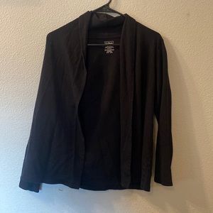 L.L Bean plain black cardigan size XS